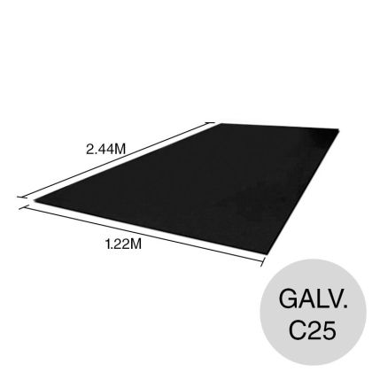 [12051] Chapa Prepintada Lisa Esp. 0,50mm - Calibre 25 -  1,22 x 2,44