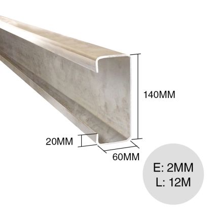 [27218] Perfil C Galvanizado 140x60x20x2,0mm 12m